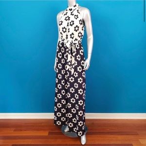 TWISTED WONDER 1960’S Mono Daisy Jumpsuit / (NWOT)